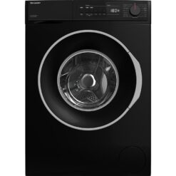 SHARP ES-NFB814BBNA-EN 8 kg 1400 Spin Washing Machine - Black, Black