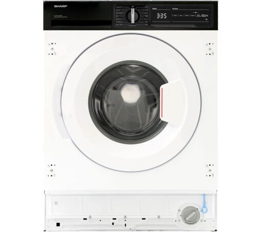 SHARP ES-NIH714BWA-EN Integrated 7 kg 1400 Spin Washing Machine - White, White