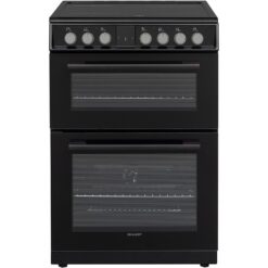 SHARP KF-66DDVDD04BM1K-EN 60 cm Electric Ceramic Cooker - Black, Black