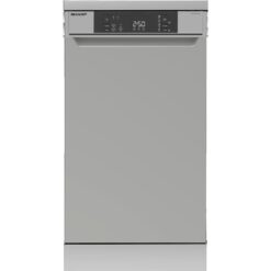 SHARP QW-NS1CF49ES-EN Slimline Dishwasher - Silver, Silver/Grey