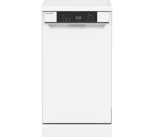 SHARP QW-NS1CF49EW-EN Slimline Dishwasher - White, White