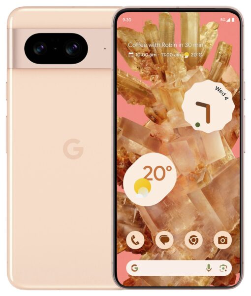 SIM Free Google Pixel 8 5G 256GB AI Mobile Phone - Rose