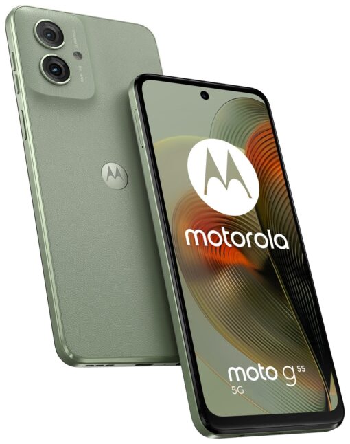 SIM Free Motorola G55 5G 256GB Mobile Phone - Smoky Green