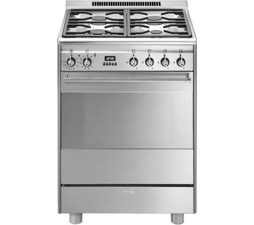 SMEG SUK61PX8 60 cm Dual Fuel Cooker - Stainless Steel, Stainless Steel