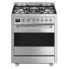 SMEG Symphony C7GPX9 70 cm Dual Fuel Cooker - Stainless Steel, Stainless Steel