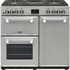 STOVES Ellingwood 90DFT MET SV 90 cm Dual Fuel Range Cooker - Metallic Silver, Silver/Grey