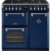 STOVES Richmond Deluxe D900DF 90 cm Dual Fuel Range Cooker - Blue & Chrome, Blue