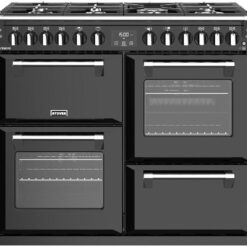 STOVES Richmond S1000DF MK22 Dual Fuel Range Cooker - Black & Chrome, Black