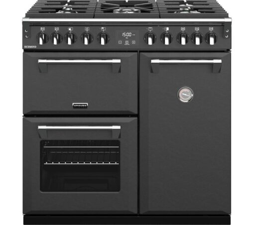 STOVES Richmond S900DF 90 cm Dual Fuel Range Cooker - Anthracite & Chrome, Black