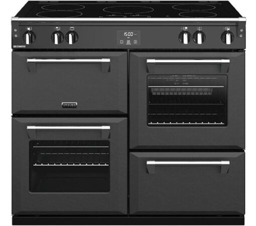 STOVES ST Richmond S1000Ei MK22 Electric Induction Range Cooker - Anthracite & Chrome, Silver/Grey