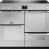 STOVES Sterling Deluxe D1000Ei ZLS Electric Induction Range Cooker - Stainless Steel & Chrome, Stainless Steel