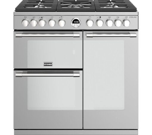 STOVES Sterling S900DF 90 cm Dual Fuel Range Cooker - Stainless Steel, Stainless Steel