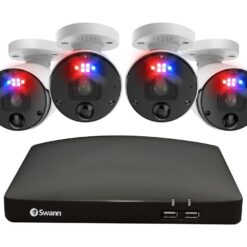 SWANN Master-Series SWNVK-879904 8-channel 4K Ultra HD NVR Security System - 2 TB, 4 Cameras, Black,White