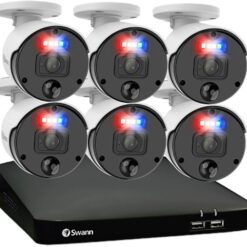 SWANN Master-Series SWNVK-879906 8-channel 4K Ultra HD NVR Security System - 2 TB, 6 Cameras, Black,White