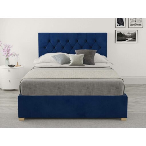 Samaira Fabric Upholstered Ottoman Bed Brushed Velvet