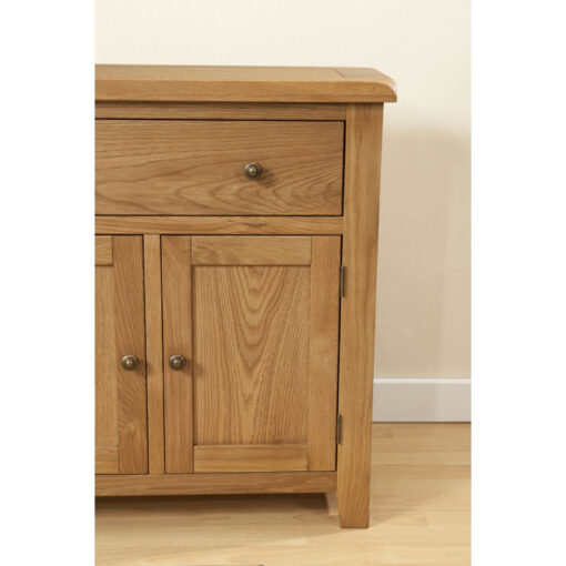 Shrewsbury Compact Sideboard with 1 Drawer And 2 Doors - L32 x W80 x H80 cm - Oak