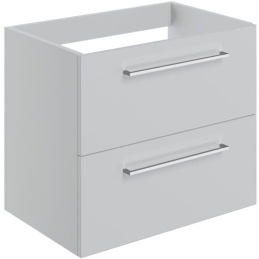 Signature Aalborg Wall Hung 2-Drawer Vanity Unit 590mm Wide - Grey Gloss