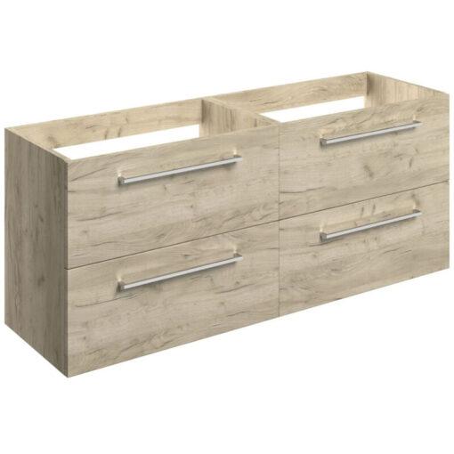 Signature Aalborg Wall Hung 4-Drawer Vanity Unit 1180mm Wide - Oak