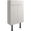 Signature Bergen Floor Standing 2-Door Slim Vanity Unit 500mm Wide - Pearl Grey Gloss