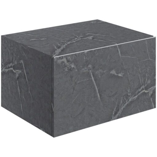 Signature Grove Wall Hung Storage Unit 600mm Wide - Grey Marble