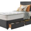 Silentnight Comfort Single 2 Drawer Divan Bed - Charcoal