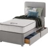 Silentnight Pavia Single Memory 2 Drawer Divan Bed - Grey