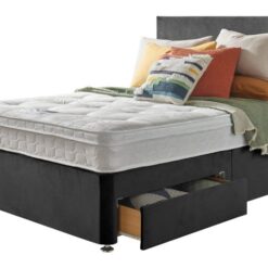 Silentnight Travis Double Ortho 2 Drawer Divan Bed- Charcoal