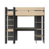 Single High Sleeper Bed with Shelves and Desk