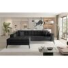 Solange Left Hand Facing Corner Sofa Bed - Dark Grey