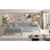 Solange Left Hand Facing Corner Sofa Bed - Light Grey