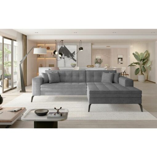 Solange Right Hand Facing Corner Sofa Bed - Grey