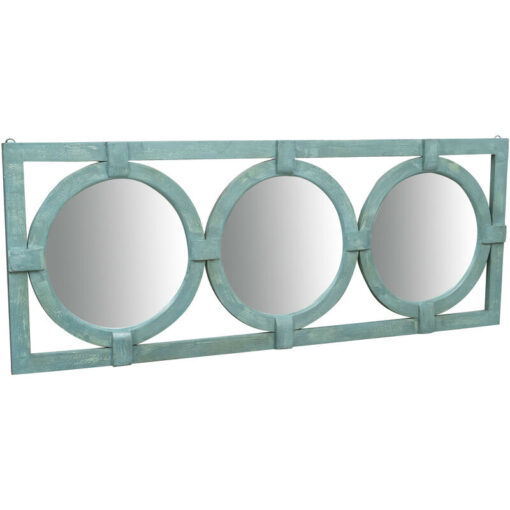 Solid wood wall mirror L180xPR4xH69 cm