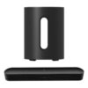 Sonos Beam (Gen 2) Compact Sound Bar & SUB Mini Wireless Subwoofer Bundle - Black, Black