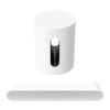 Sonos Ray Compact Sound Bar & SUB Mini Wireless Subwoofer Bundle - White, White