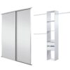 Spacepro White Frame Mirror Sliding Door Storage Kit W1803mm