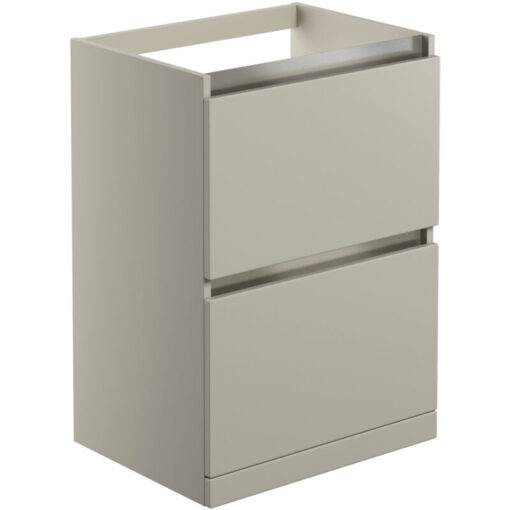 Stockholm Floor Standing 2-Drawer Vanity Unit 600mm Wide - Latte - Signature