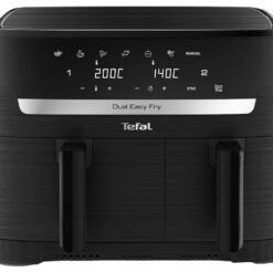 TEFAL Easy Fry Dual Drawer EY901N40 Air Fryer - Black, Silver/Grey