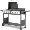 TOWER Goucho 6 Burner Grill Gas BBQ - Black