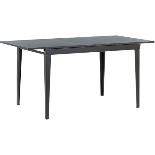 Traditional Dining Room Kitchen Table Extending 120/160 x 80 cm Black Norley