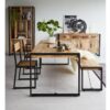 Upcycled Industrial Vintage Medium Dining Table Set With 4 Chairs