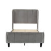 Upholstered Bed Velvet, Grey