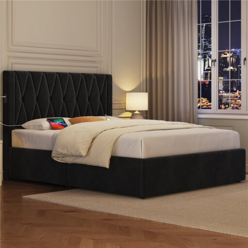 Upholstered EU Double - 140 X 200 Cm Storage Bed