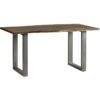 Verty Furniture - Grey Essential Live Edge Medium Sized Dining Table 1.5M Wood & Metal