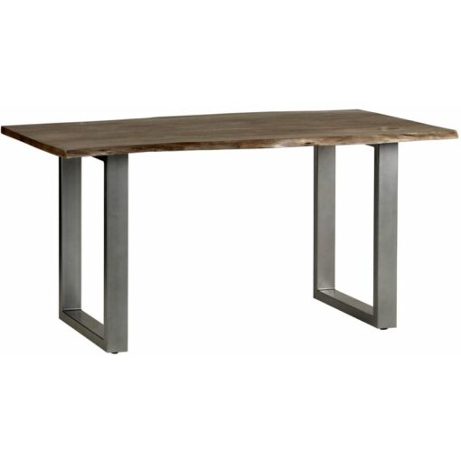 Verty Furniture - Grey Essential Live Edge Medium Sized Dining Table 1.5M Wood & Metal