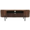 Verty Furniture - Luxor Mango Wood Tv Cabinet With Marble Top & Metal Legs