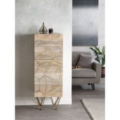 Vertyfurniture - Tall Chest of drawers Dallas Light Mango - Light Wood