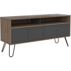 Vetty Wide Screen tv Rack 4 Doors - Brown