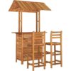 Vidaxl - 3 Piece Garden Bar Set Solid Wood Acacia Brown