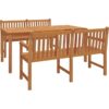 Vidaxl - 3 Piece Garden Dining Set Solid Wood Teak Brown