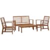 Vidaxl - 4 Piece Garden Lounge Set Solid Acacia Wood Brown